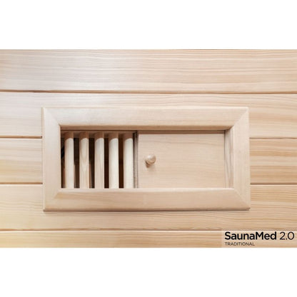 SaunaMed 3 Person Traditional Hemlock Domestic Indoor Sauna