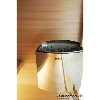 SaunaMed 3 Person Traditional Hemlock Domestic Indoor Sauna