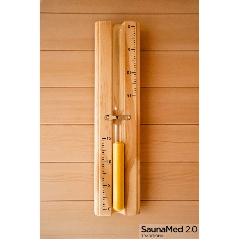SaunaMed 3 Person Traditional Hemlock Domestic Indoor Sauna