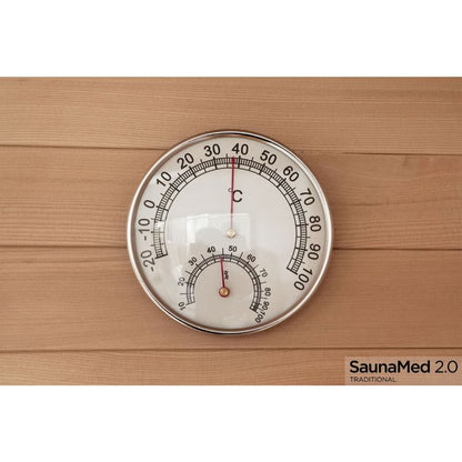 SaunaMed 3 Person Traditional Hemlock Domestic Indoor Sauna