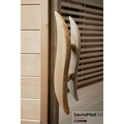 SaunaMed 4-5 Person Classic Hemlock FAR Infrared Domestic Indoor Sauna - EMR Neutral - 13A Plug & Play