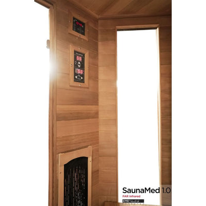 SaunaMed 4 - 5 Person Luxury Cedar FAR Infrared Domestic Indoor Sauna - EMR Neutral - 13A Plug & Play