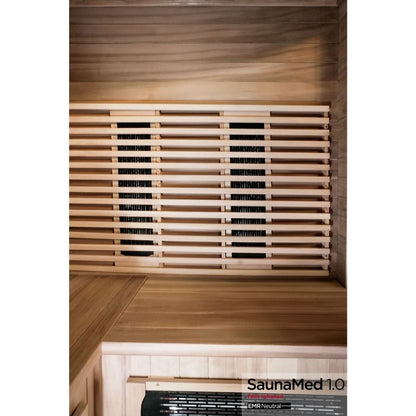 SaunaMed 4 - 5 Person Luxury Cedar FAR Infrared Domestic Indoor Sauna - EMR Neutral - 13A Plug & Play