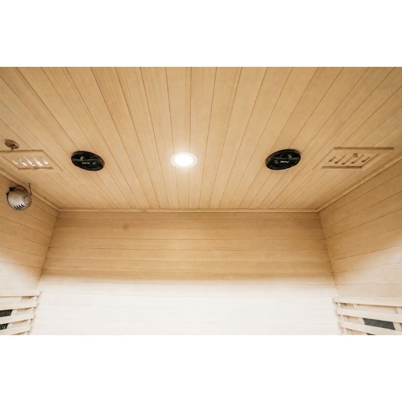 SaunaMed 4 Person Classic Hemlock FAR Infrared Domestic Indoor Sauna - EMR Neutral - 13A Plug & Play