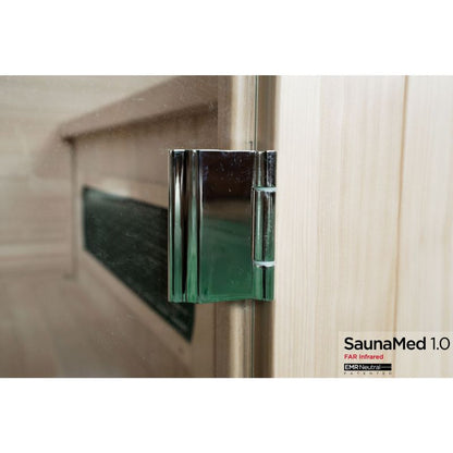 SaunaMed 4 Person Classic Hemlock FAR Infrared Domestic Indoor Sauna - EMR Neutral - 13A Plug & Play
