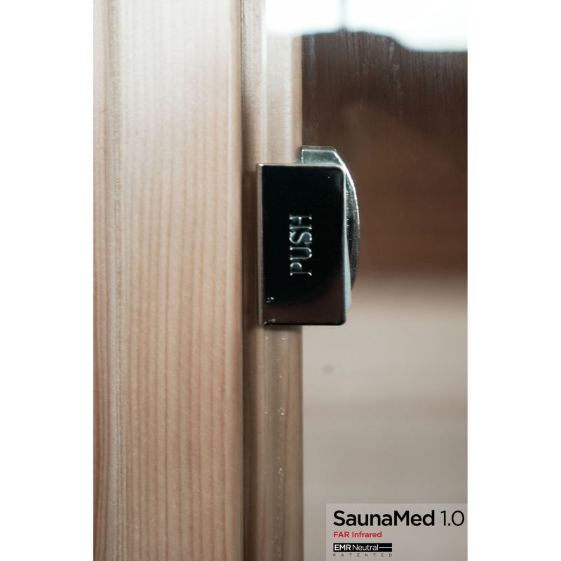 SaunaMed 4 Person Classic Hemlock FAR Infrared Domestic Indoor Sauna - EMR Neutral - 13A Plug & Play