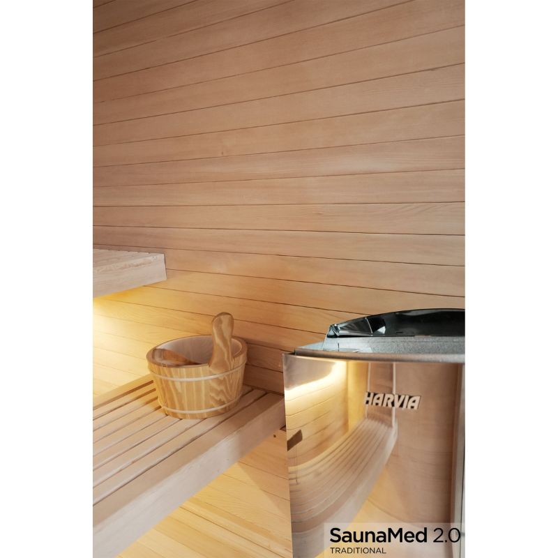 SaunaMed 6 Person Traditional Hemlock Domestic Indoor Sauna