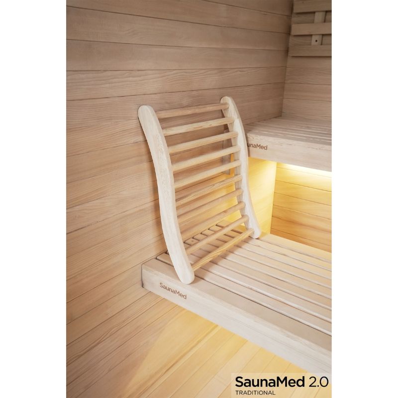 SaunaMed 6 Person Traditional Hemlock Domestic Indoor Sauna