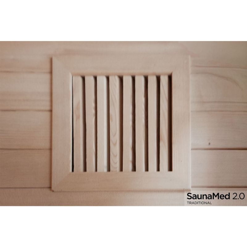 SaunaMed 6 Person Traditional Hemlock Domestic Indoor Sauna