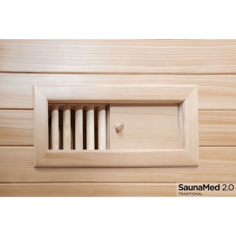 SaunaMed 6 Person Traditional Hemlock Domestic Indoor Sauna