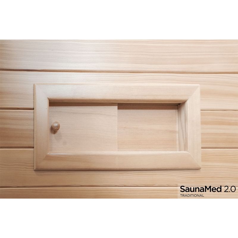 SaunaMed 6 Person Traditional Hemlock Domestic Indoor Sauna