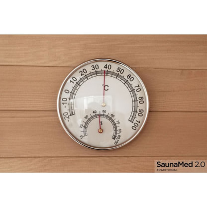 SaunaMed 6 Person Traditional Hemlock Domestic Indoor Sauna