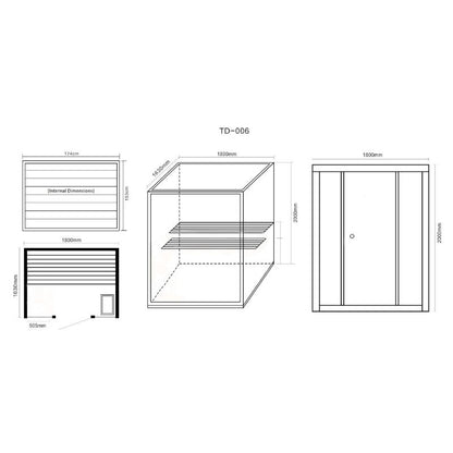 SaunaMed 6 Person Traditional Hemlock Domestic Indoor Sauna