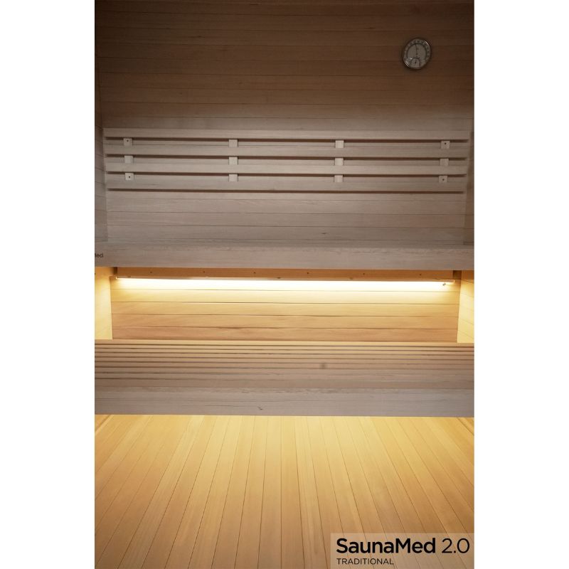 SaunaMed 6 Person Traditional Hemlock Domestic Indoor Sauna
