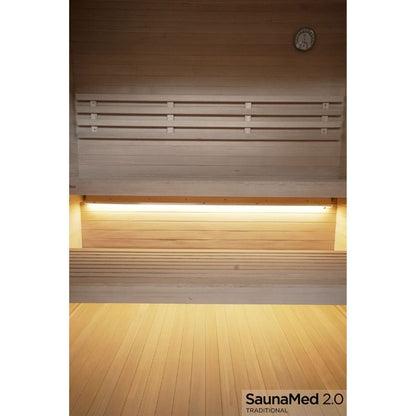 SaunaMed 6 Person Traditional Hemlock Domestic Indoor Sauna