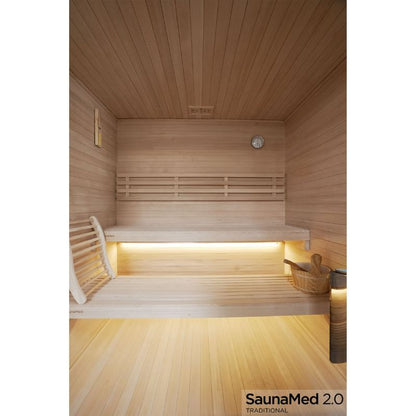 SaunaMed 6 Person Traditional Hemlock Domestic Indoor Sauna