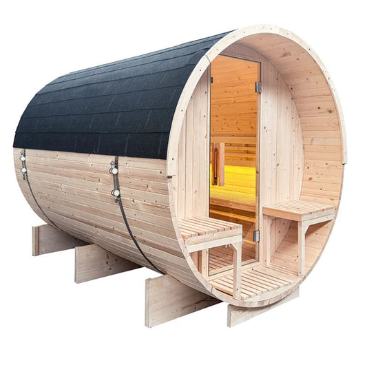 SaunaPlunge - The Pennine Barrel Traditional Outdoor Luxury 4-6 Person Sauna