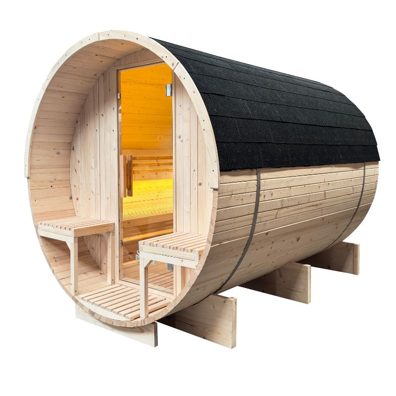 SaunaPlunge - The Pennine Barrel Traditional Outdoor Luxury 4-6 Person Sauna