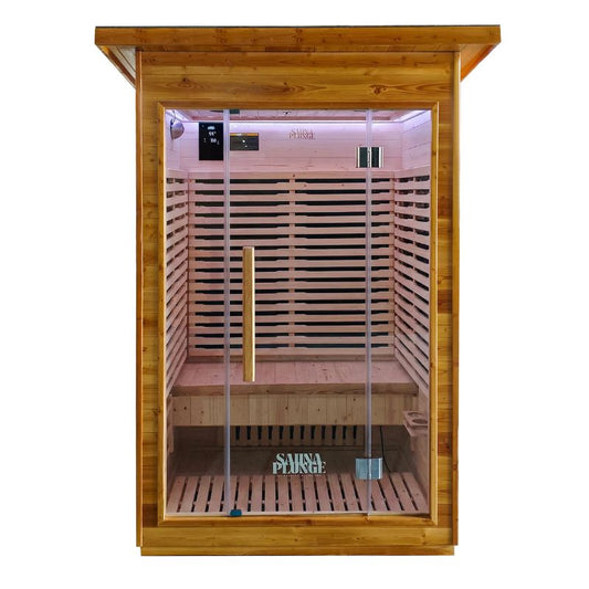 SaunaPlunge - The Yorkshire Cabin - Thermo Treated Outdoor Infrared 2 Person Sauna