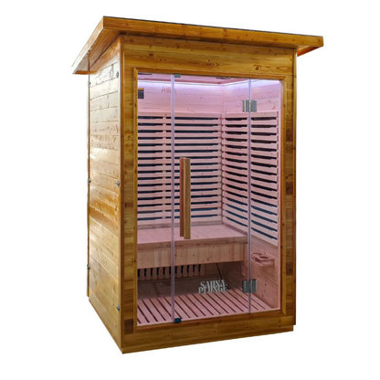 SaunaPlunge - The Yorkshire Cabin - Thermo Treated Outdoor Infrared 2 Person Sauna