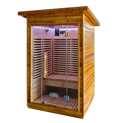 SaunaPlunge - The Yorkshire Cabin - Thermo Treated Outdoor Infrared 2 Person Sauna