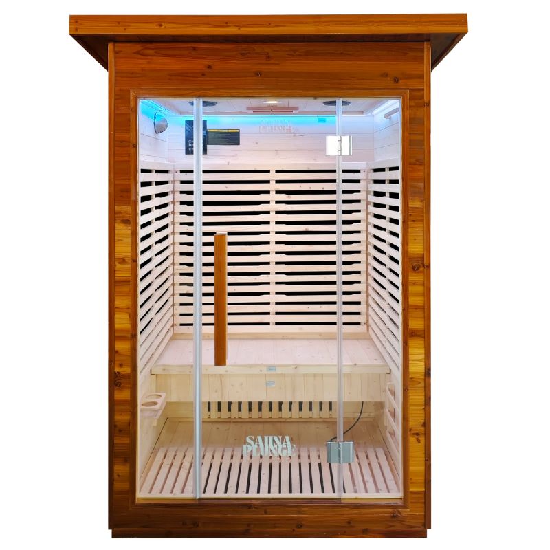 SaunaPlunge - The Yorkshire Cabin - Thermo Treated Outdoor Infrared 2 Person Sauna