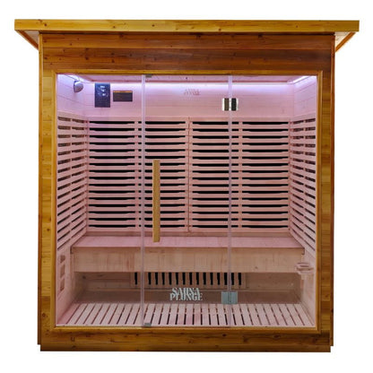 SaunaPlunge - The Yorkshire Cabin - Thermo Treated Outdoor Infrared 4 Person Sauna