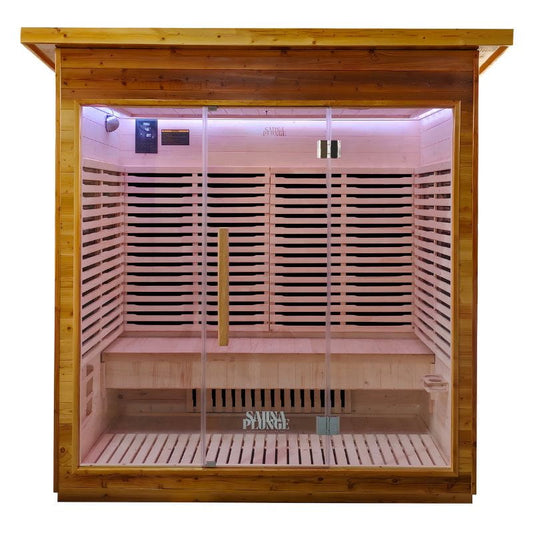 SaunaPlunge - The Yorkshire Cabin - Thermo Treated Outdoor Infrared 4 Person Sauna