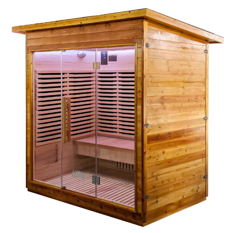 SaunaPlunge - The Yorkshire Cabin - Thermo Treated Outdoor Infrared 4 Person Sauna