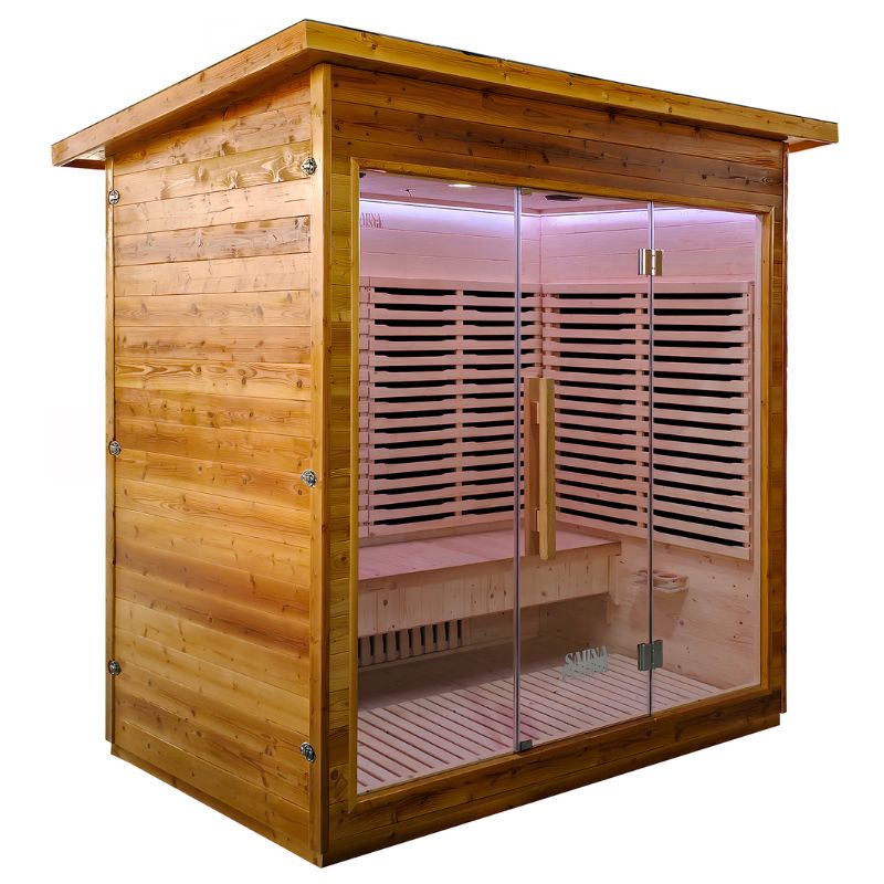 SaunaPlunge - The Yorkshire Cabin - Thermo Treated Outdoor Infrared 4 Person Sauna