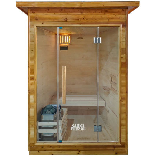 SaunaPlunge The Bronte Traditional Outdoor 2 Person Cabin Sauna
