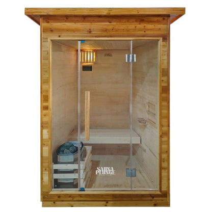 The Bronte Traditional Outdoor 1-2 Person Cabin Sauna By SaunaPlunge