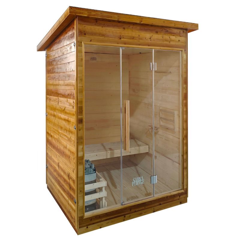 The Bronte Traditional Outdoor 1-2 Person Cabin Sauna By SaunaPlunge