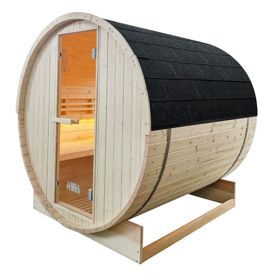The SaunaPlunge Traditional Luxury Pennine Barrel (4-Person)