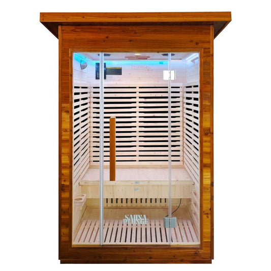 The Yorkshire Cabin - SaunaPlunge Thermo Treated Outdoor Infrared Sauna - 2 Person