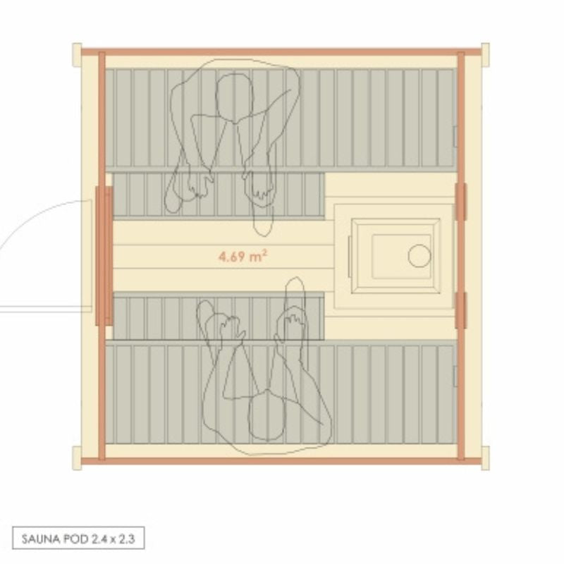 Viking Industrier 2-3 Person Outdoor Sauna Pod
