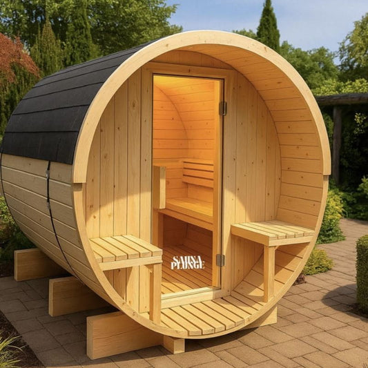 SaunaPlunge - The Pennine Barrel Traditional Outdoor Luxury 4-6 Person Sauna