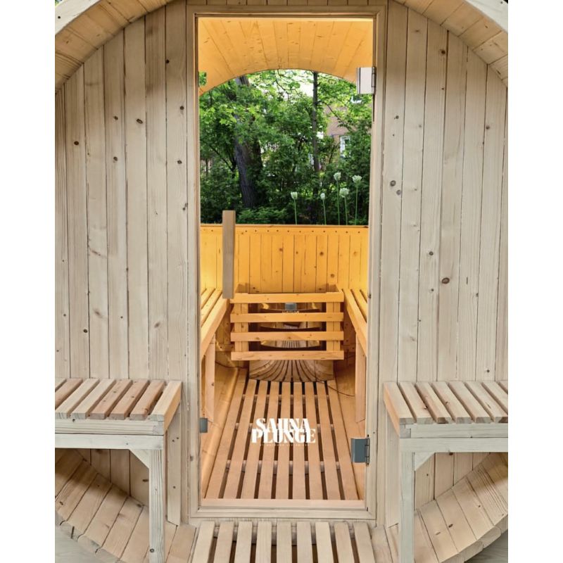 SaunaPlunge - The Pennine Barrel Traditional Outdoor Luxury 4-6 Person Sauna