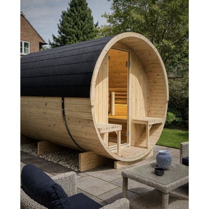 SaunaPlunge - The Pennine Barrel Traditional Outdoor Luxury 4-6 Person Sauna