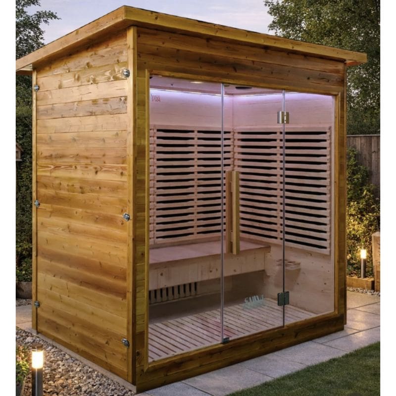 SaunaPlunge - The Yorkshire Cabin - Thermo Treated Outdoor Infrared 4 Person Sauna