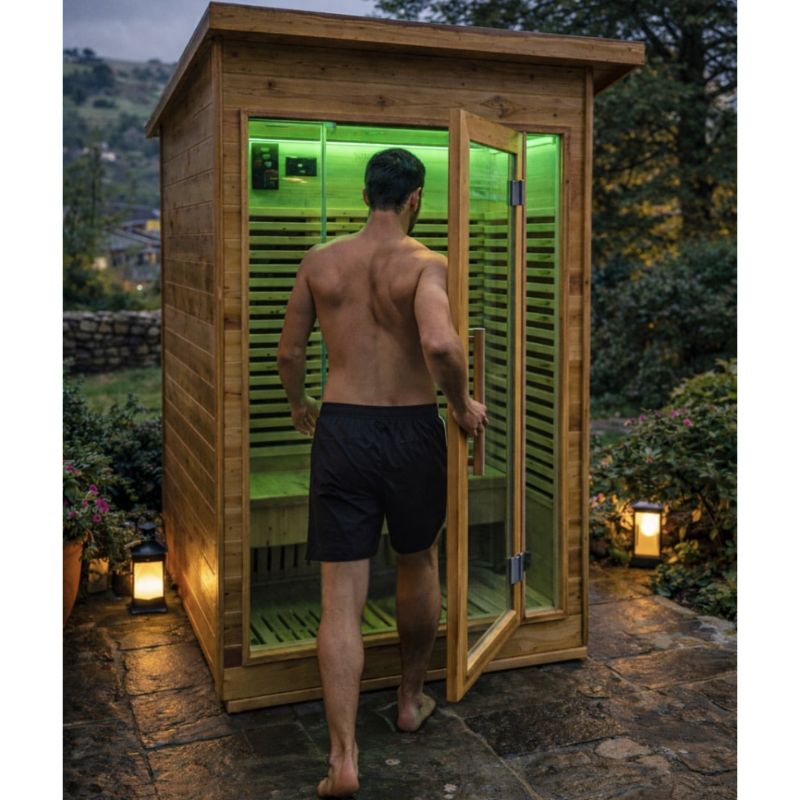 SaunaPlunge - The Yorkshire Cabin - Thermo Treated Outdoor Infrared 2 Person Sauna