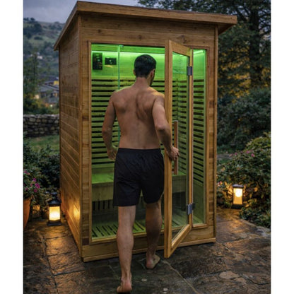 SaunaPlunge - The Yorkshire Cabin - Thermo Treated Outdoor Infrared 2 Person Sauna