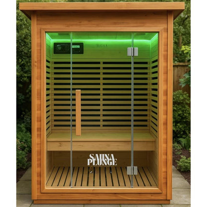 SaunaPlunge - The Yorkshire Cabin - Thermo Treated Outdoor Infrared 2 Person Sauna