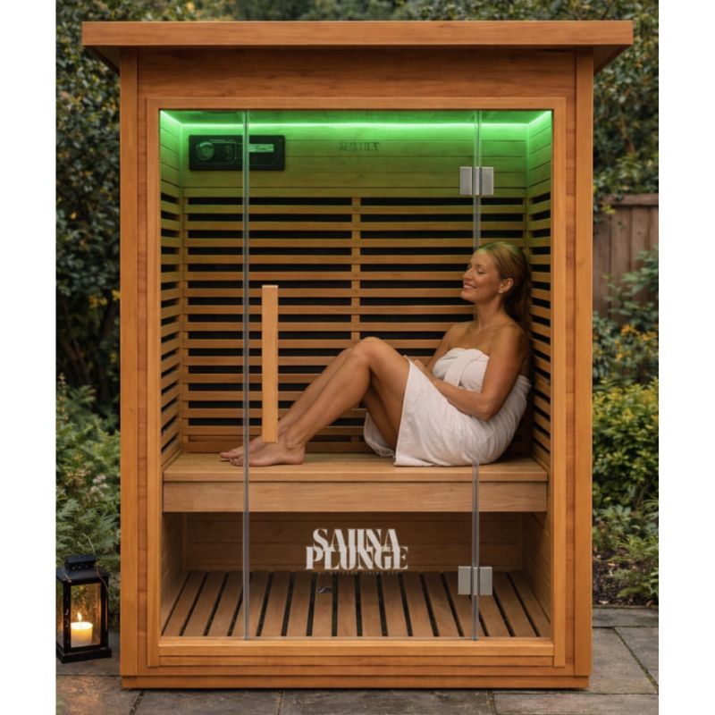 SaunaPlunge - The Yorkshire Cabin - Thermo Treated Outdoor Infrared 2 Person Sauna
