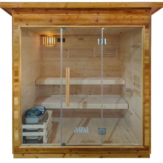 SaunaPlunge - The Bronte Traditional Outdoor 6 Person Cabin Sauna