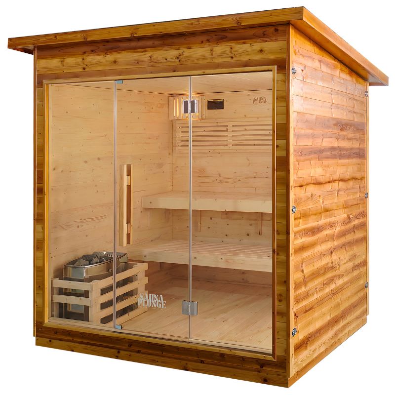 SaunaPlunge - The Bronte Traditional Outdoor 6 Person Cabin Sauna