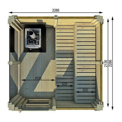 Viking Industrier 2-4 Person Outdoor Sauna Cube