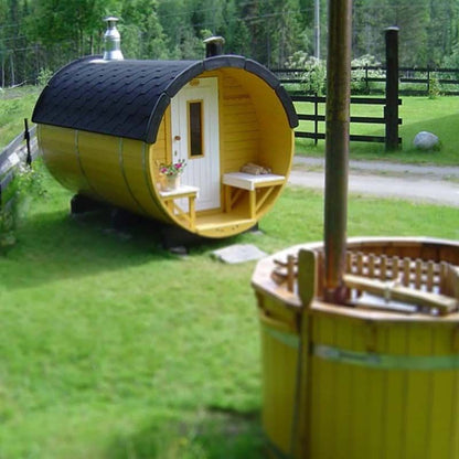 Viking Industrier 6-8 Person Outdoor Sauna Barrel