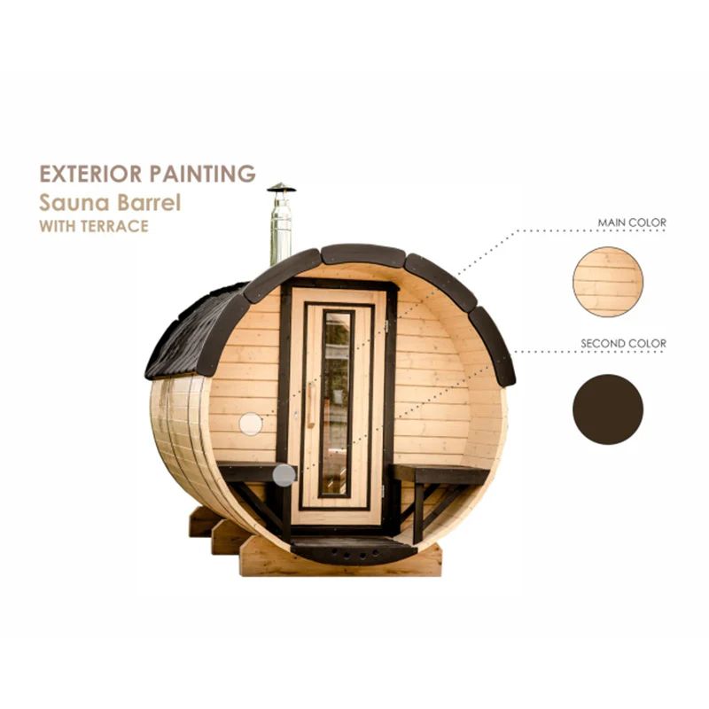 Viking Industrier 6-8 Person Outdoor Sauna Barrel
