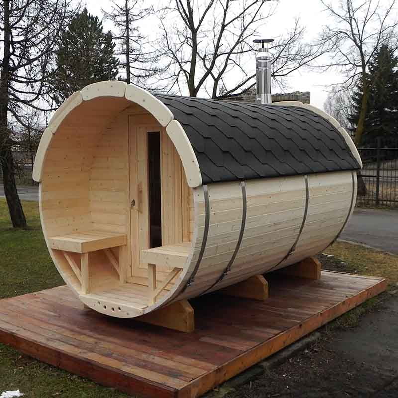 Viking Industrier 6-8 Person Outdoor Sauna Barrel